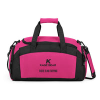Kage Gear 'There Is No Tapping' Yellow Black Gym Bag — Durable Sports & Travel Duffel