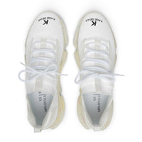 Men's White Mesh Sneakers — Lightweight Athletic Shoes with 'There Is No Stopping' Accent