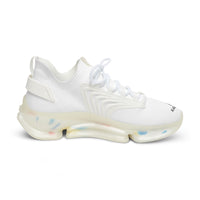 Men's White Mesh Sneakers — Lightweight Athletic Shoes with 'There Is No Stopping' Accent