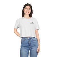 Crop Tee — 'There Is No Tapping' Minimal Graphic Women's Crop Top