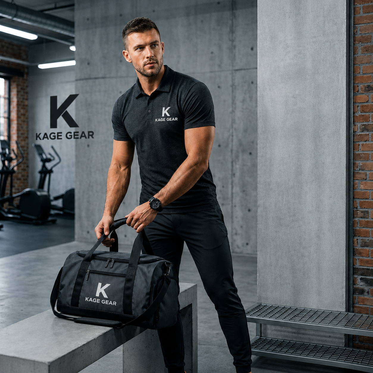 Male athlete in Kage apparel